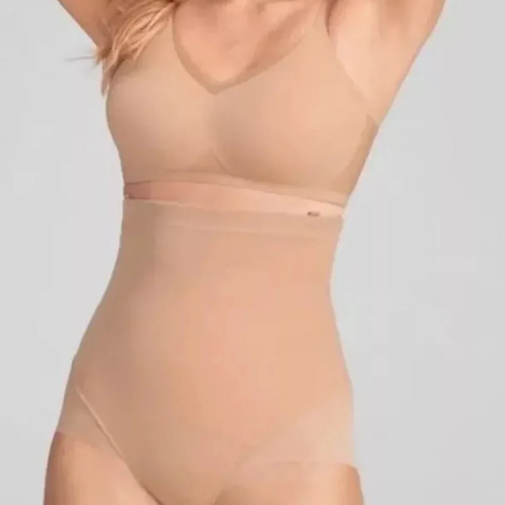 Honeylove SuperPower Brief High‎ Waisted Shapewear Sand Beige Nude 1X HLSPB03